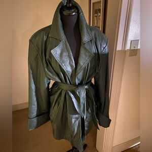 Women's Green Leather Jacket